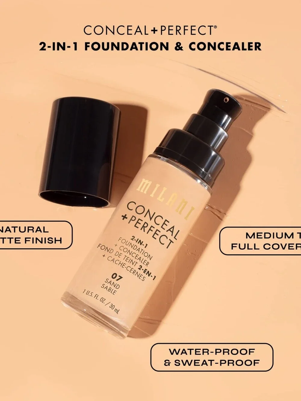 Milani Conceal + Perfect 2-in-1 Foundation + Concealer - Creamy Vanilla (1 Fl.